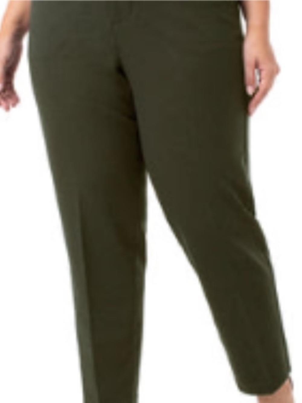Liverpool Los Angeles 18W Olive Green Stretch Ankle Trousers Pants